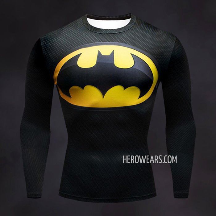 Batman Compression Shirt Long Sleeve Rashguard