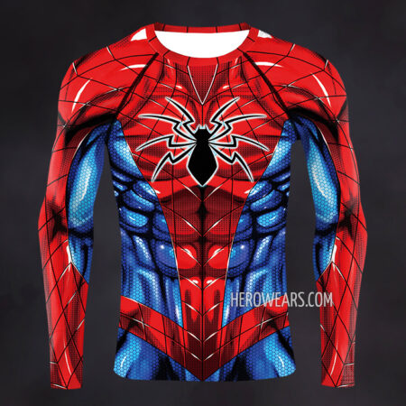 Civil War Long Sleeve Spiderman Compression Shirt 3D Algeria