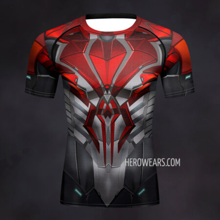 Men's T-shirts Spider Superhero Compression Tights Short Sleeve Tops Tee  Gym